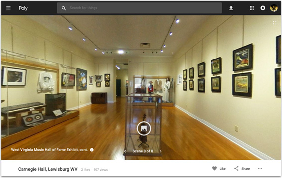 360 degree tour of Carnegie Hall and the WVMHoF exhibit