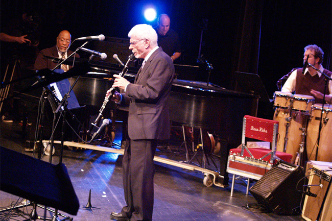 Robert Drasnin with Hall of Fame house band