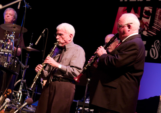 Robert Drasnin and Larry Combs with Bob Thompson and house band