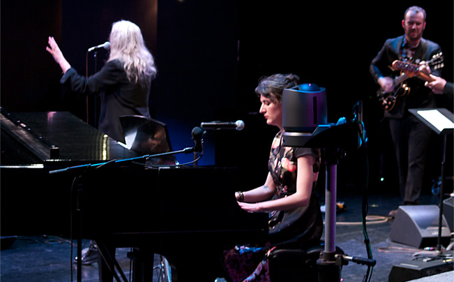 Patti Smith with children Jesse Paris and Jackson